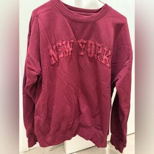 Women's Maroon New York Sweatshirt